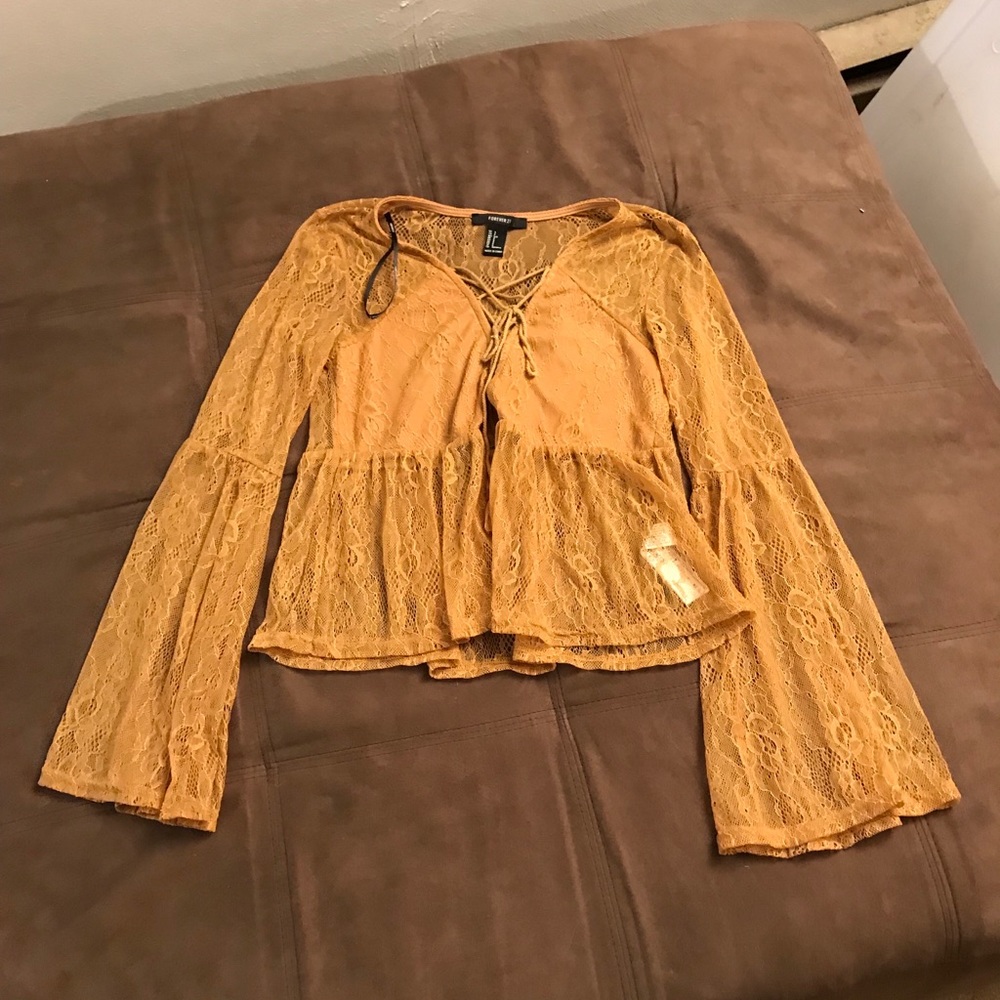 Forever 21 Lace long sleeve top